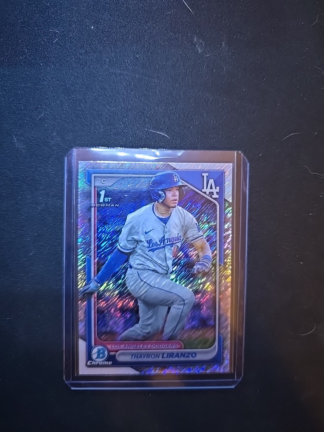 2024 Bowman Chrome Bowman 1st Shimmer Refractor Thayron Liranzo Dodgers BCP-182