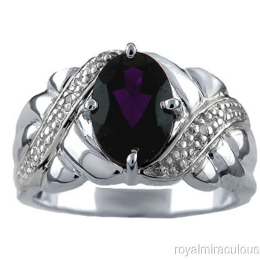 Rylos 925 Gold Plated SilverRing  Simulated Peridot & Diamond 9X7MM - Image 3 of 4