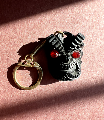 Vintage Coco Joe's Lava Tiki Family Red Eyed God Keychain Made in