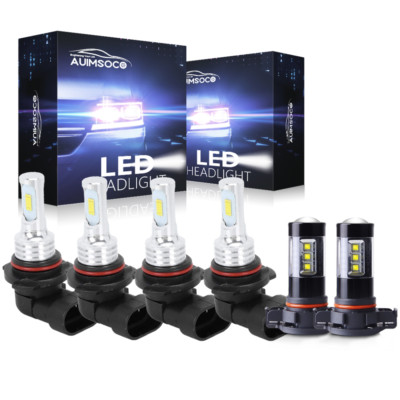 6-Piece 6000K LED Headlight + Fog Light Combo For Dodge Journey 2010-2019