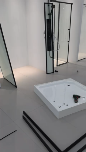 1000x800 White Hydro Shower Cabin Cubicle Enclosure Spa Room Bathroom Pod (Left) - Video 1 of 1