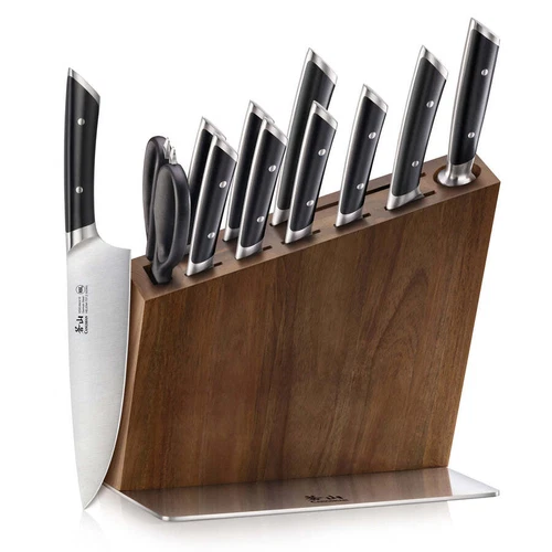 Cangshan HELENA Series 12-Piece Black Knife Block Set, Forged German Steel