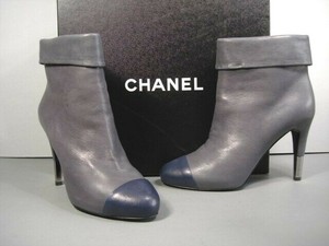 chanel grey boots