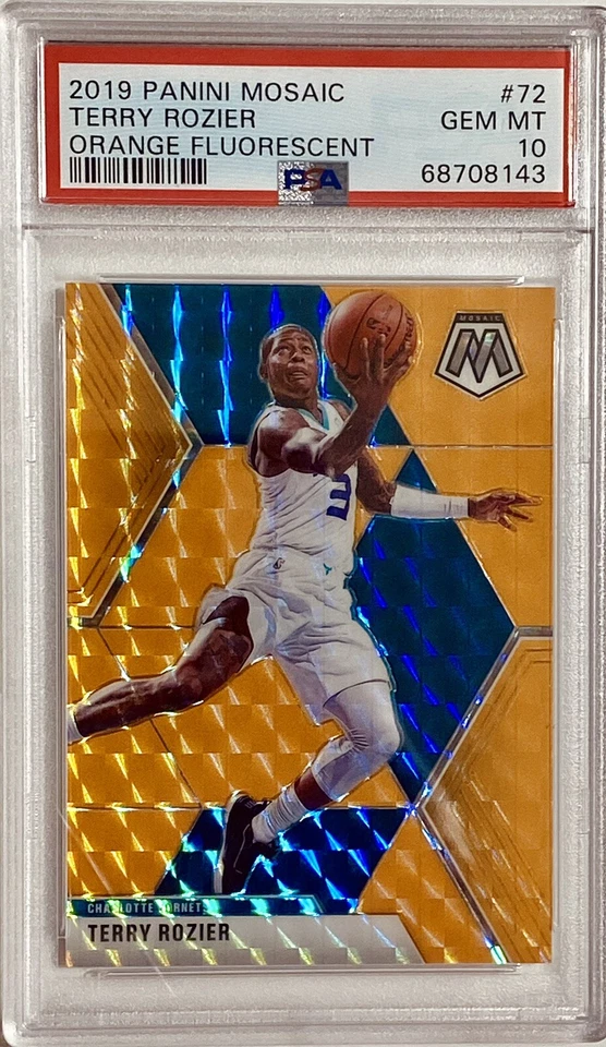 2019 Panini Mosaic #72 Terry Rozier Orange Fluorescent #2/25 PSA 10 Gem Mint - Image 3 of 4