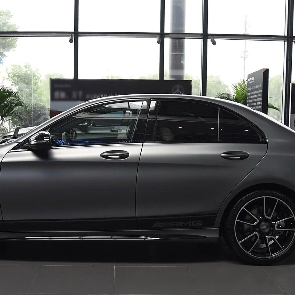 Glossy Black Chrome Delete Window Trims For Mercedes Benz C-Class W205 2014-2022 Foto 4 de 4