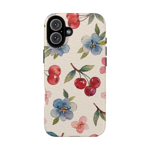Cherry & Floral Phone Case, Cute Flower & Fruit Cover | X61 - 第 26/272 張圖片