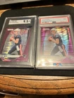 Drake Maye 2 Panini Prizm Purple Pulsars. PSA Gem Mint 9, And SGC Gem Mint 9.5.