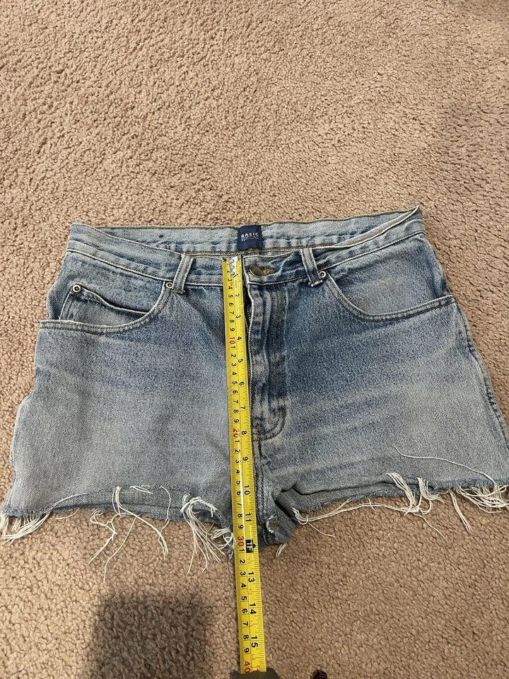 Pantalones Cortos Denim Distress EDICIONES BÁSICAS Para Mujer GRANDES Usados Foto 4 de 4