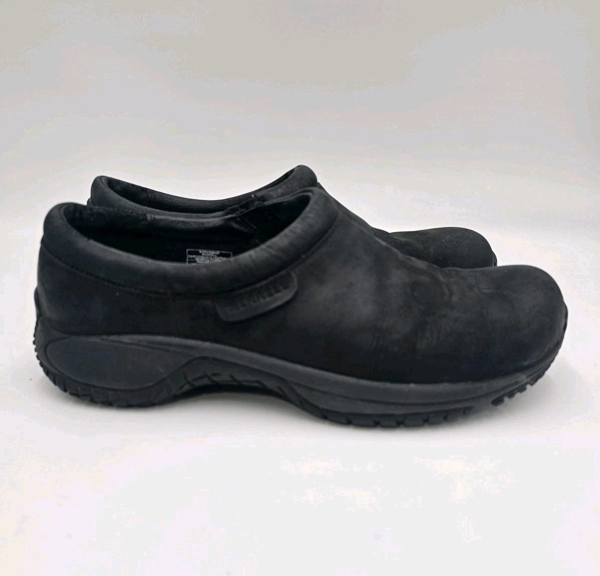 Scarpe antiscivolo MERRELL Encore Moc nere in pelle nabuk donna taglia US 10