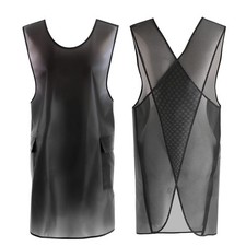 Waterproof Cross Back Apron, Shortened Design Waterproof Apron, Japanese Styl...