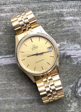 DEFECTIVE Vintage Omega Mens Quartz Watch Date Model 1337 Gold Tone Case G3D