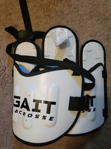 Gait Lacrosse Rib Guard Large White/Black Adjustable Plastic Protective Pad