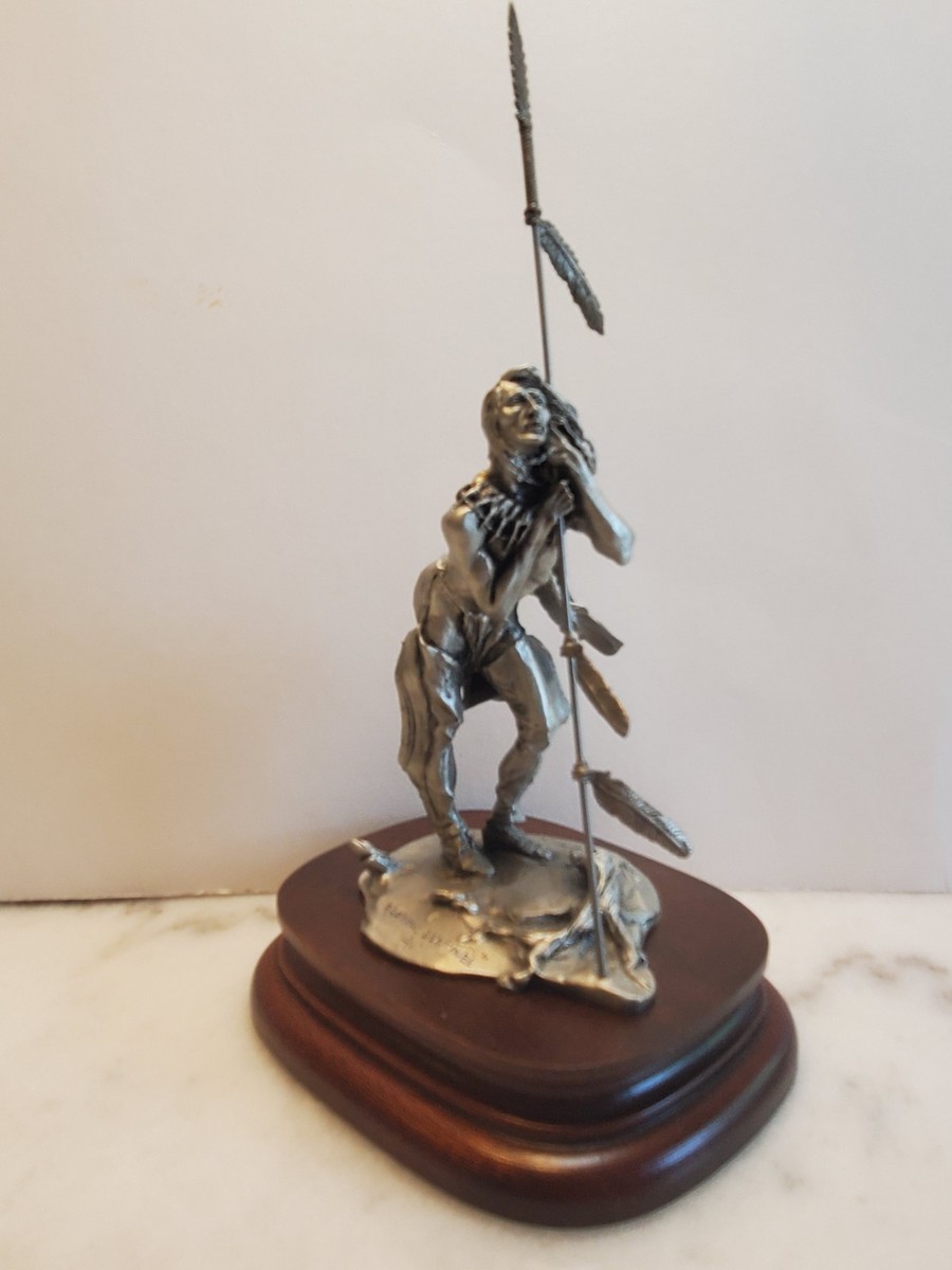 Vintage Chilmark Pewter Arapaho Sentinel by artist Michael Boyett