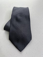 Stafford Executive Gray, Black Geometric Pattern 100% Silk Made in USA Tie NWOT