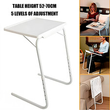 Adjustable Table Desk Portable Folding Table Tv Dinner Laptop Tray Sofa Bed UK