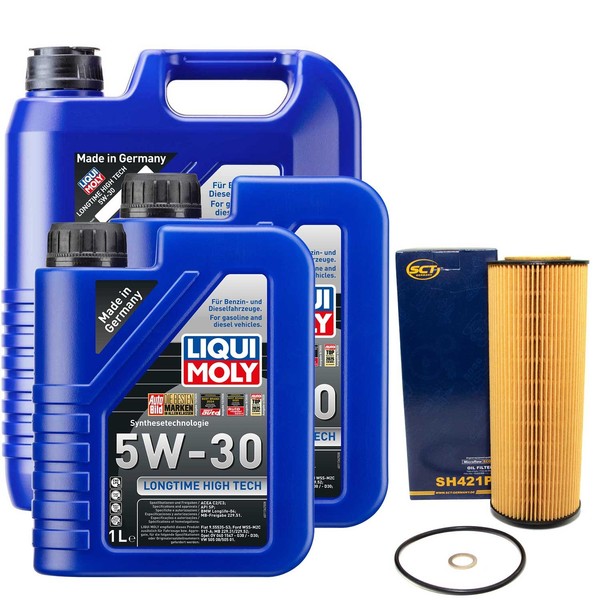 MotoröL Set High Tech 5W-30 Liqui Moly 7 Liter + ÖLfilter FüR VW Passat 2.5 TDI-image