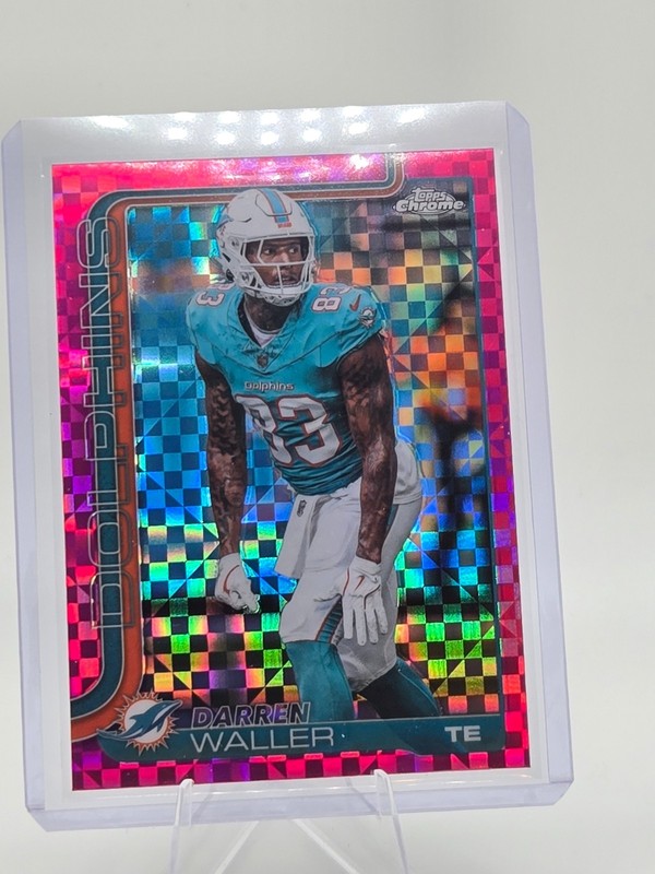 2025 Topps Chrome - Darren Waller #193 Hot Pink X-Fractor