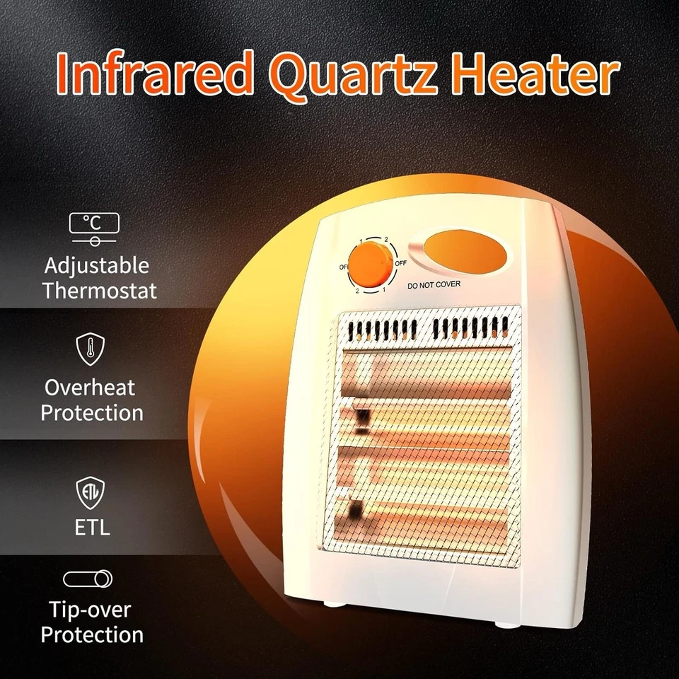 Airchoice Infrared Quartz Radiant Heater，Overheat & Tip-Over Protection, New - Image 2 of 4