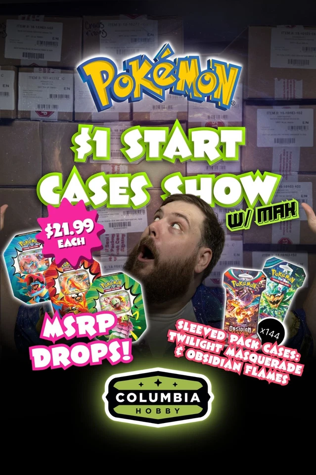 ⚡Ascended Heroes Tins at MSRP! + $1 Start Cases w/Mak⚡
