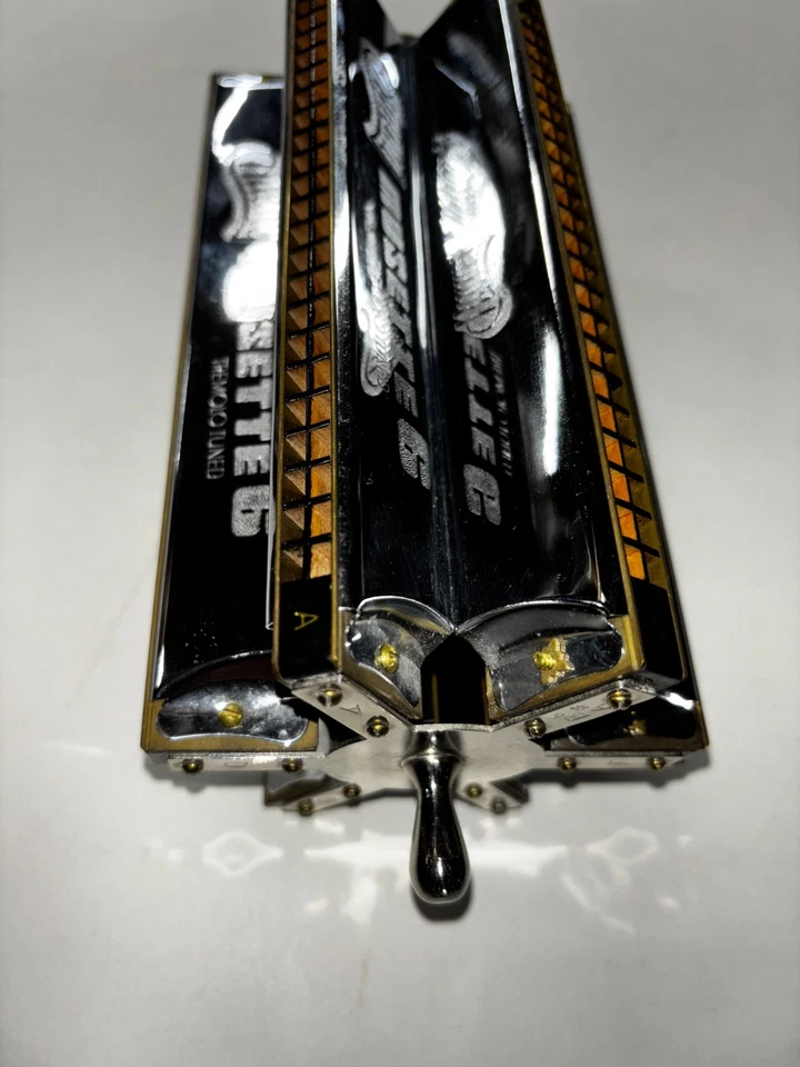 HARMONICA 6 Harmonica 6 Key Harmonica Handheld Wheel Rack Music Instrument - Image 2 of 4