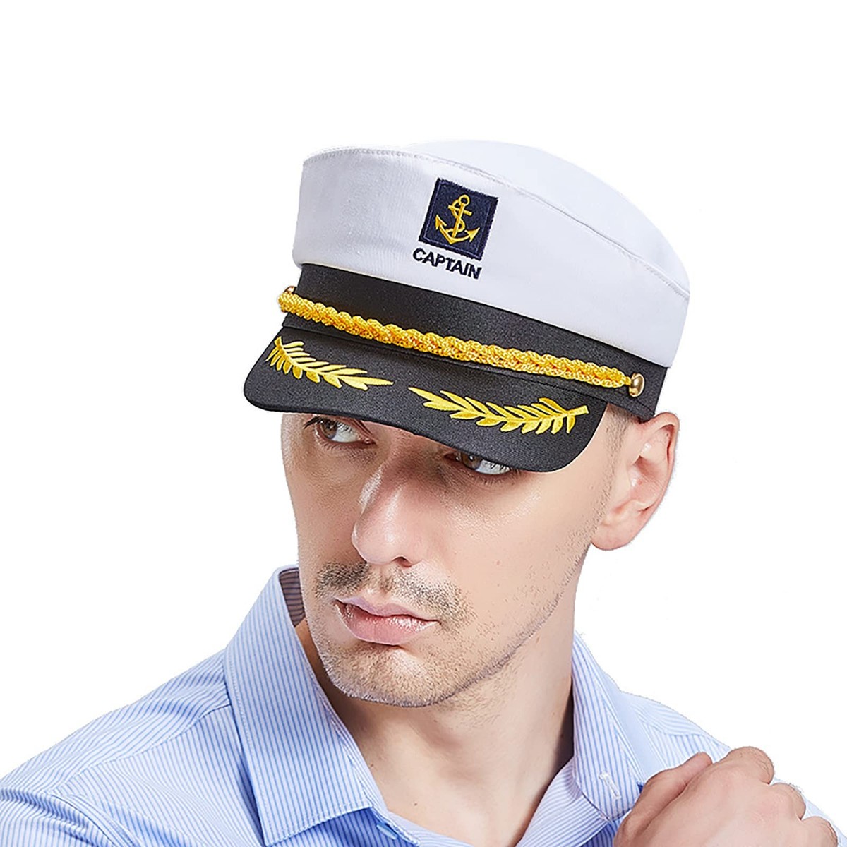 Soochat Captain Hat Nautical Sailor Skipper Hat Ship Yacht Boat