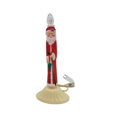Vintage Christmas Santa Claus Electric Window Light Candlestick Candolier Works