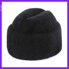 100 Real Sheep Fur Hat Thicken Winter Warm Cap Casual Fashion for Men