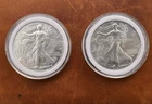 Two American Silver Eagles - 1 oz. Fine Silver .999 Each 2x Silver Eagles Coins
