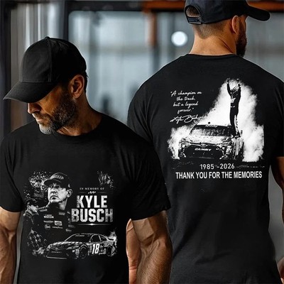 RIP Kyle Busch 1985-2026 Memorial T-Shirt Number 8 Alsco NASCAR Racing TShirt