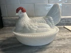 Vintage Westmoreland Milk Glass Hen on Nest Covered Dish