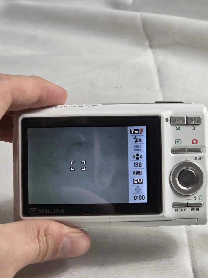 CASIO EXILIM EX-Z77 Compact Digital Camera From Japan - White - Tested  - Image 4 of 4