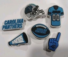 Carolina Panthers Football Team For Crocs Shoe Charms - 6 Pieces