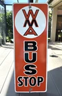 Vintage Washington Metro Area Bus Stop Sign - 24" Sign WMA Bus Stop