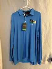 Chaps Golf Four Way Stretch Long Sleeve Moisture Wicking Brilliant Blue Men’s L