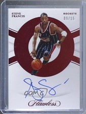 2019-20 Panini Flawless Excellence Signatures Ruby 9/15 Steve Francis Auto 3d3