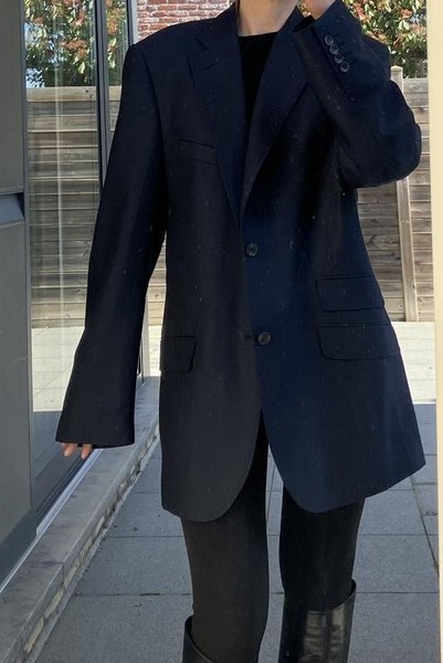 Women Dunhill Blazer Navy 38 / M / 46