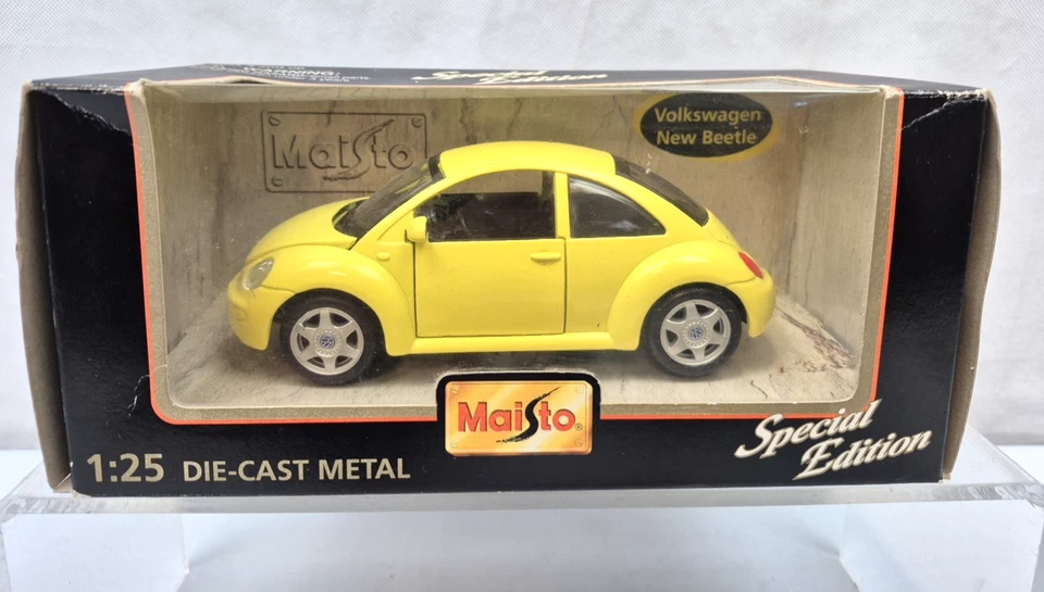 VW Volkswagen Beetle Maisto Edición Especial 31975 en Primrose escala 1:25 en caja Foto 2 de 4