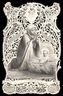 santino merlettato-holy card-canivet ADORAZIONE DI MARIA dopter
