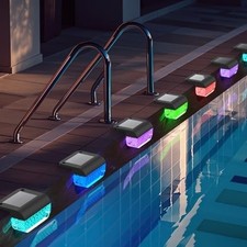 8 Pack Solar Pool Lights for above Ground Pools, Swimming Inground Pool LED Ligh