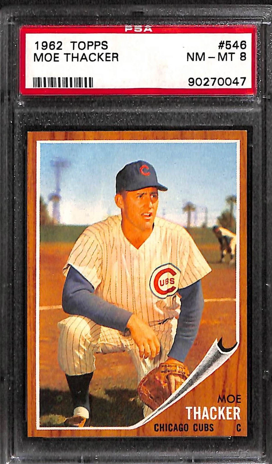 Deal for 1962 TOPPS #546 Moe Thacker (Short print) PSA 8 NM-MT 90270047