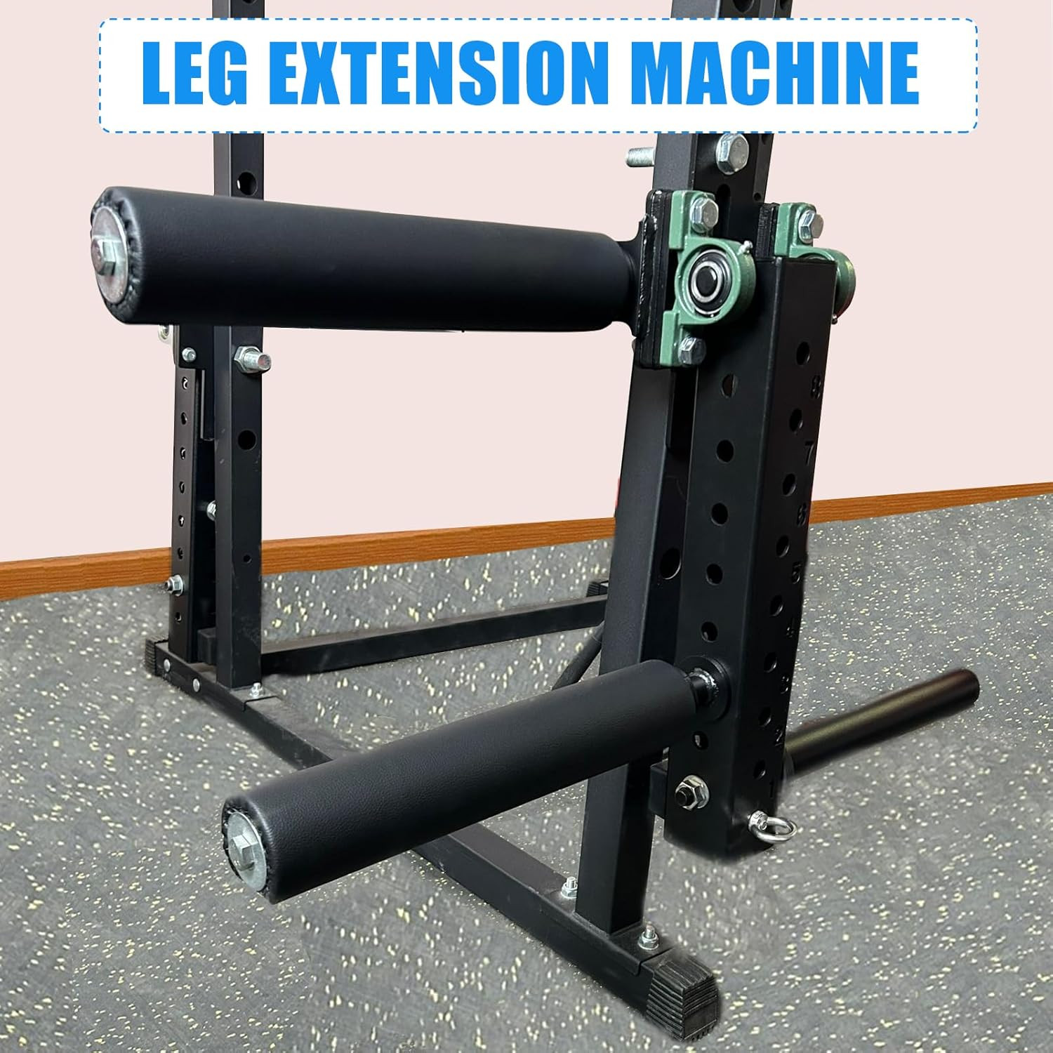 Adjustable Power Rack Leg Extension & Curl Machine for Home Gym