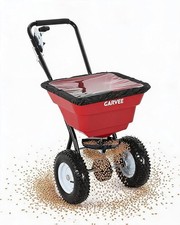 80lbs Walk Behind Push Broadcast Spreader Lawn Spreader Garden Seed Spreader