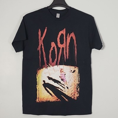 KORN s/t L LARGE Official T-Shirt Black Mens Band Logo