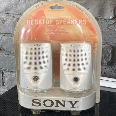 Sony SRS-P7 Stereo Speaker System Desktop Speakers CD/MD Walkman