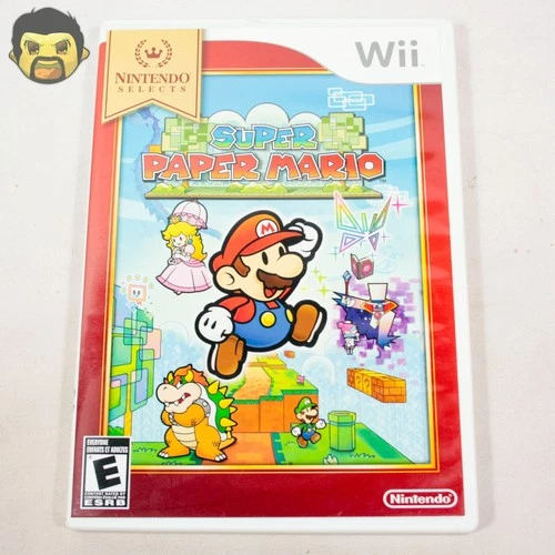 Super Paper Mario Wii CIB Game Nintendo Wii 2007 Complete with Manual + Reg