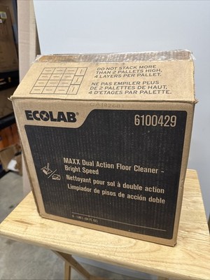 (6 PACK) Ecolab 6100429 MAXX Dual Action Floor Cleaner Bright Speed 1.89L