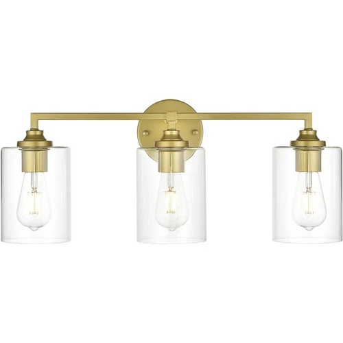 Living District LD7315W23BRA Mayson 3 Light 23 inch Brass Bath Sconce Wall Light - Picture 1 of 6