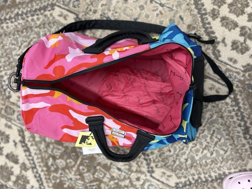 LT.ED HERSCHEL SUPPLY CO x Andy Warhol Novel Duffle Bag Pink/Blue Camo Sold Out! - Picture 2 of 3