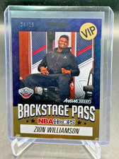 2020/21 Panini NBA Hoops Backstage Pass ZION WILLIAMSON 24/25 #10 Pelicans