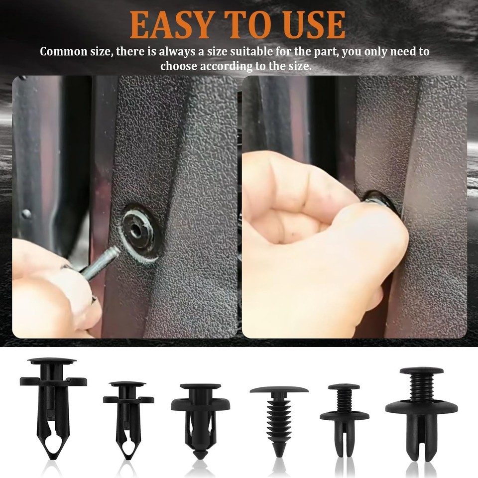Car Pin Clips 190PCS Car Push Pin Clips Kit, 6 Size Automotive Clips for Door Trim ...